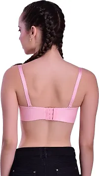 Fancy Pink Polycotton  Lightly Padded Bra For Women-thumb1