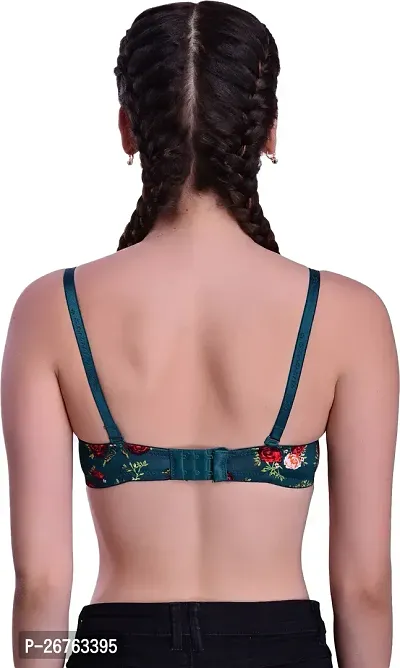 Fancy Green Polycotton  Lightly Padded Bra For Women-thumb2