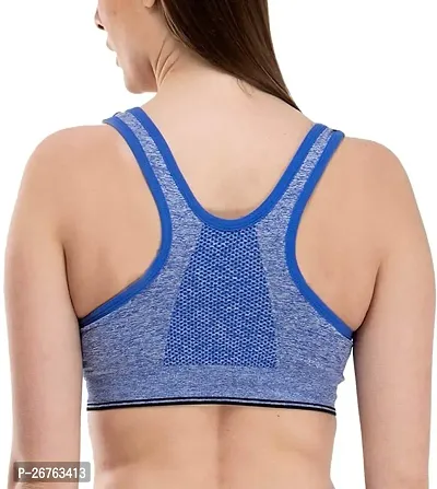 Fancy Blue Nylon  Lightly Padded Bra For Women-thumb2