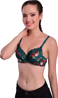 Fancy Green Polycotton  Lightly Padded Bra For Women-thumb2