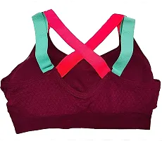 Fancy Maroon Polycotton  Lightly Padded Bra For Women-thumb1