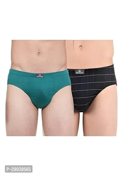 Stylish Multicoloured Cotton Solid Briefs For Men Pack Of 2