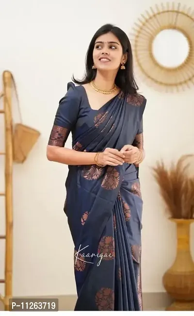 Beautiful Art Silk Saree With Blouse Piece For Women-thumb0