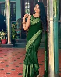 Attractive Art Silk Saree with Blouse piece-thumb1