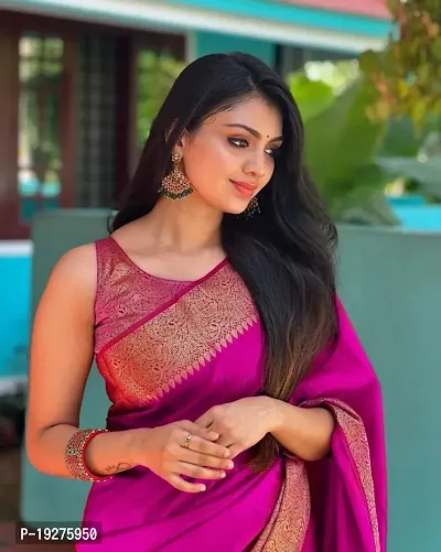 Attractive Art Silk Saree with Blouse piece-thumb3