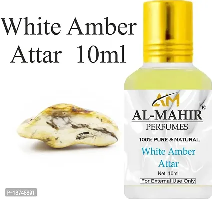 Charming White Amber Attar 10Ml For Unisex - Pure Natural (Non-Alcoholic) Floral Attar Floral Attar (Amber)