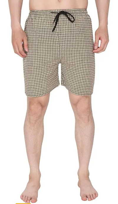 Stylish Cotton Blend Regular Shorts For Men