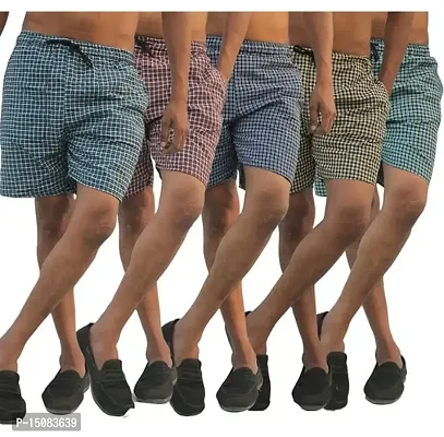 Men's Boxers Cotton Check Shorts for Men (Combo Pack 5)-thumb3