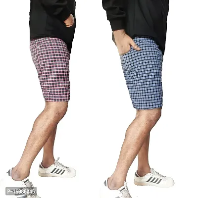 MARKIV Men's Stylish Cotton Shorts (Pack of 2) (Size L:32)-thumb3