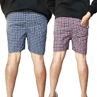 MARKIV Men's Stylish Cotton Shorts (Pack of 2) (Size L:32)-thumb1