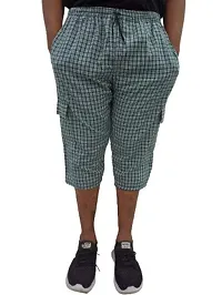 Fabus Men's Cotton Checkered Capri 3/4th Shorts Pack of 3-thumb3