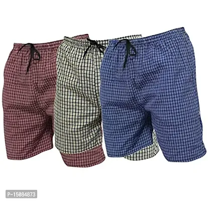 FRAXIER Men Multicolor Cotton Blend Boxer Shorts Pack of 3