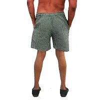 Men's Cotton Boxer/Shorts/Nikkar with Dual Side Pocket Pack of 2 Green Blue-thumb3