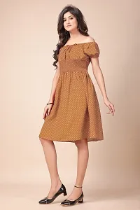 Classic Crepe Printed Dress for Women-thumb2
