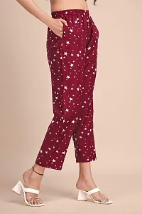 Stylish Polyester Printed Trousers For Women-thumb1