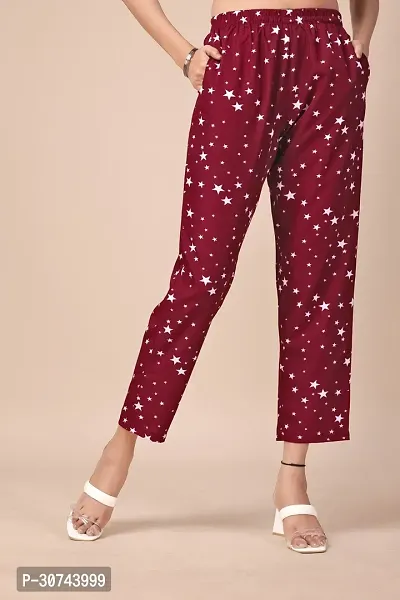 Stylish Polyester Printed Trousers For Women-thumb5