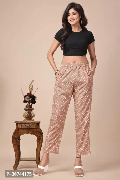 Stylish Polyester Printed Trousers For Women