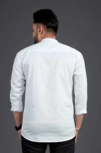 Stylish Cotton Blend Zip Kurta Shirt for Men-thumb4