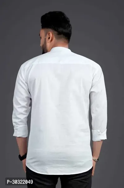 Stylish Cotton Blend Zip Kurta Shirt for Men-thumb5