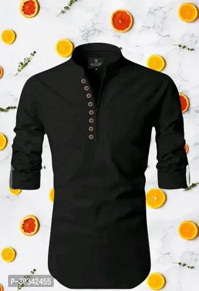 Trendy Cotton Zip Kurta For Men-thumb0