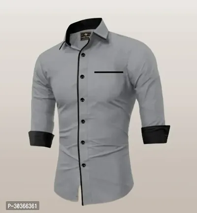 Trendy Cotton Solid Shirts for Men-thumb2