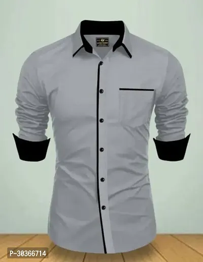 Trendy Cotton Solid Shirts for Men-thumb0