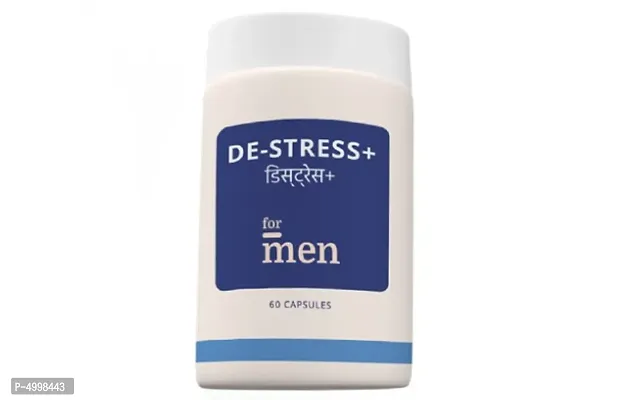 ForMen Destress+ Stress Relief Tablets with Ashwagandha, Brahmi, Magnesium Zinc - 60 Capsules