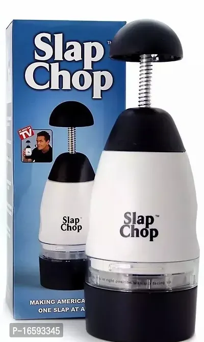 Classic Slap Chop Slicer With Stainless Steel Blades | Vegetable Chopper Gadget | Mini Chopper For Salad and Fruits-thumb0