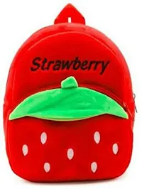 Naughty And Strawberry Velvet Soft Plus Kidds School Bag Combo-thumb1