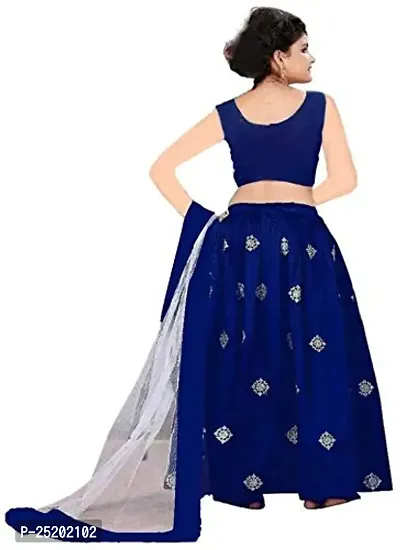 Bridezilla Taffeta silk Semi-Stitched lehenga choli for girls 8-12 years