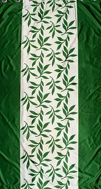 Sai Arpan? Eyelet Polyester Curtains for Door Pack of 1 (Green, 5)-thumb2