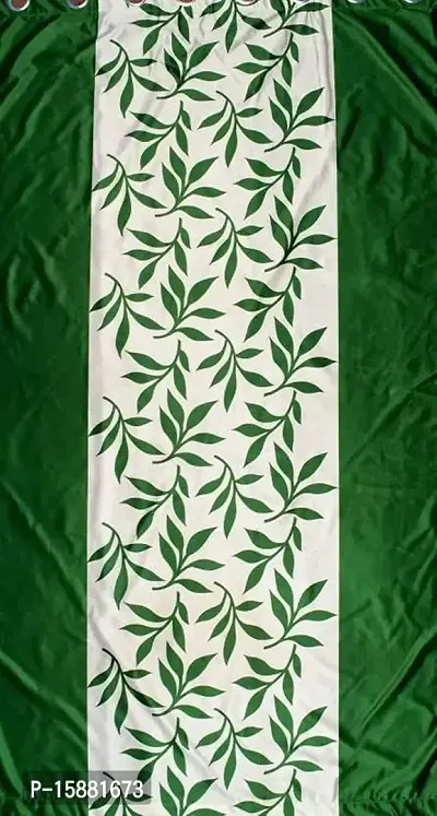 Sai Arpan? Eyelet Polyester Curtains for Door Pack of 1 (Green, 5)-thumb3