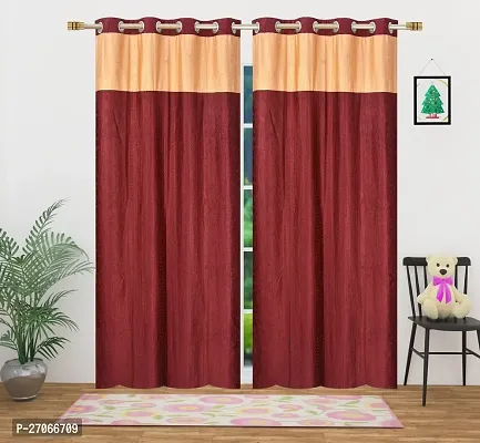 Attractive Long Crush Frill Pack of 2 Window Curtains-thumb0