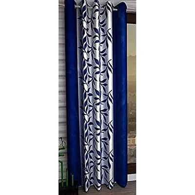 Sai Arpan? Eyelet Polyester Curtains for Door Pack of 1 (Blue, 5)