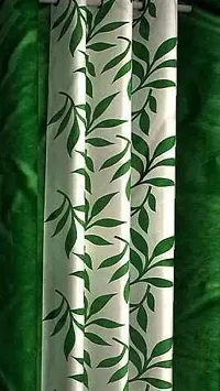 Sai Arpan? Eyelet Polyester Curtains for Door Pack of 1 (Green, 5)-thumb1