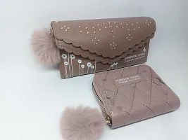 Stylish PU Wallets with Clutches For Women And Girls- 2 Pieces-thumb1