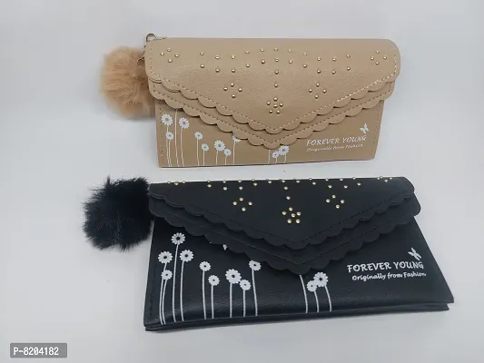 Stylish PU Clutches For Women And Girls- 2 Pieces-thumb0