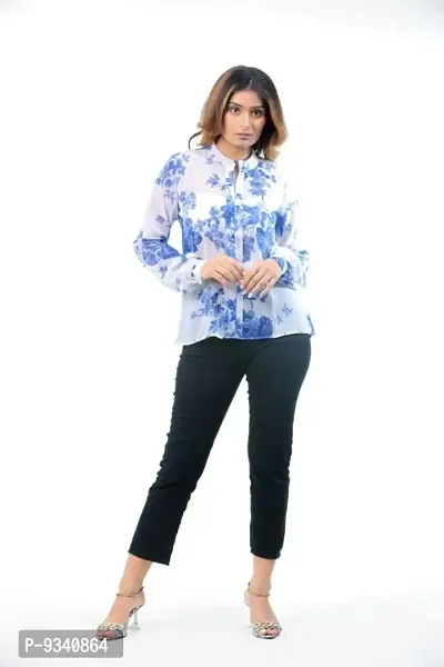 Classic Georgette Printed Shirt for Womens-thumb2