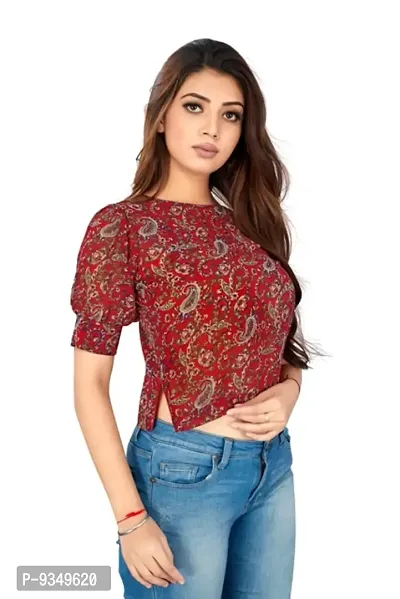 Classic Georgette Printed Tops for Womens-thumb0
