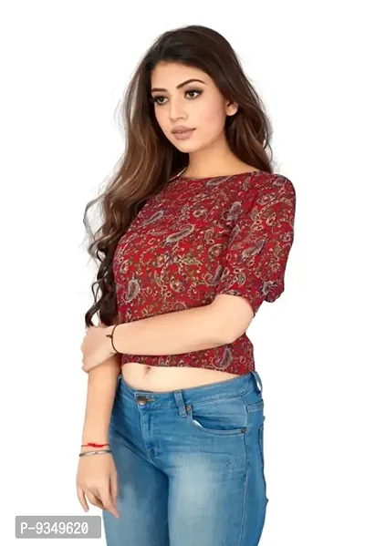 Classic Georgette Printed Tops for Womens-thumb2