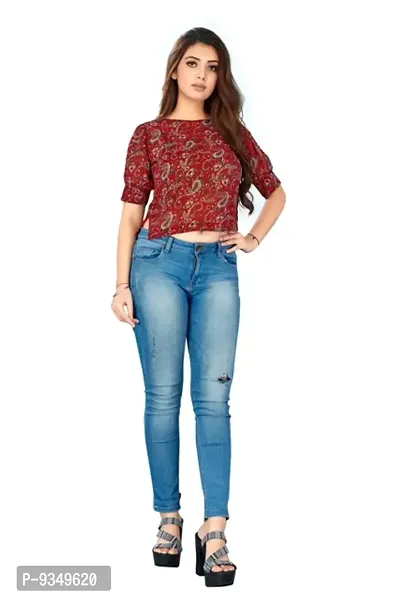 Classic Georgette Printed Tops for Womens-thumb3