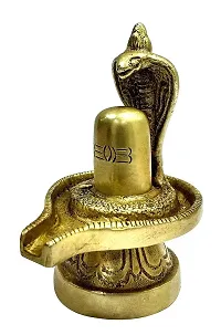ARTVARKO? Brass Metal Shivling for Pooja Small Size Shiv Ling Statue Idol Puja Gift Purpose Home D?cor Mandir Temple Vastu Showpiece Height 3 Inches-thumb1