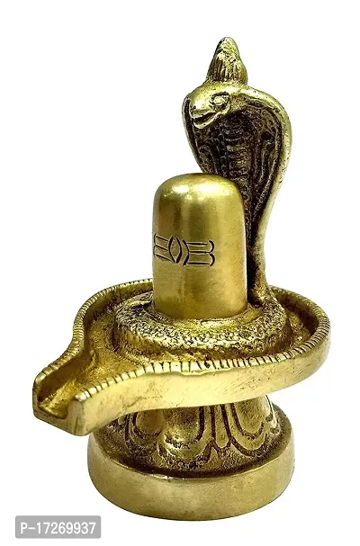 ARTVARKO? Brass Metal Shivling for Pooja Small Size Shiv Ling Statue Idol Puja Gift Purpose Home D?cor Mandir Temple Vastu Showpiece Height 3 Inches-thumb2