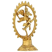 ARTVARKO Brass Metal Natraj Dancing God Shiva Idol Nataraja Dance Murti Statue for Home Office Decor Mandir Temple Gold 5 Inch D?cor Gift-thumb2