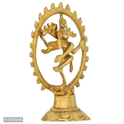 ARTVARKO Brass Metal Natraj Dancing God Shiva Idol Nataraja Dance Murti Statue for Home Office Decor Mandir Temple Gold 5 Inch D?cor Gift-thumb3