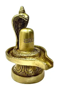 ARTVARKO? Brass Metal Shivling for Pooja Small Size Shiv Ling Statue Idol Puja Gift Purpose Home D?cor Mandir Temple Vastu Showpiece Height 3 Inches-thumb4