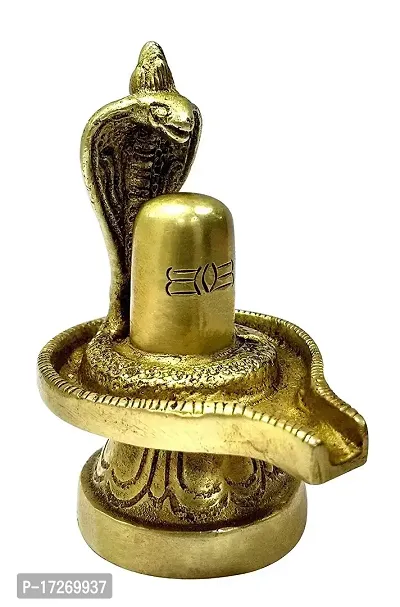 ARTVARKO? Brass Metal Shivling for Pooja Small Size Shiv Ling Statue Idol Puja Gift Purpose Home D?cor Mandir Temple Vastu Showpiece Height 3 Inches-thumb5