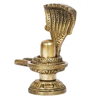 ARTVARKO Brass Shivling with Snake Shiv Lingam Statue Snake Idols of Shiva for Home Temple Puja's Decorative Diwali Vastu Gifts 3 Inch.-thumb3