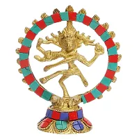 Artvarko Natraj Statue Handicraft Brass Dancing Natraja Idol Lord Shiva Dance Statue Religious Item for Pooja Room, Home D?cor and Diwali Gift Item 5 Inch-thumb1