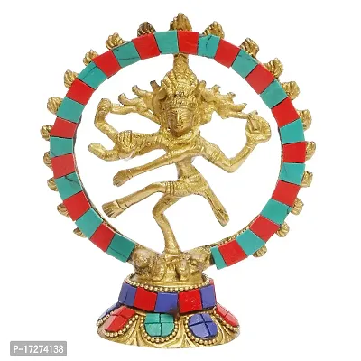 Artvarko Natraj Statue Handicraft Brass Dancing Natraja Idol Lord Shiva Dance Statue Religious Item for Pooja Room, Home D?cor and Diwali Gift Item 5 Inch-thumb2